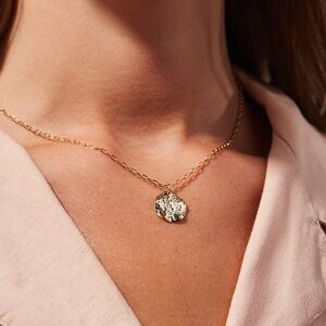 Ana Luisa Gold Small Textured Coin Necklace